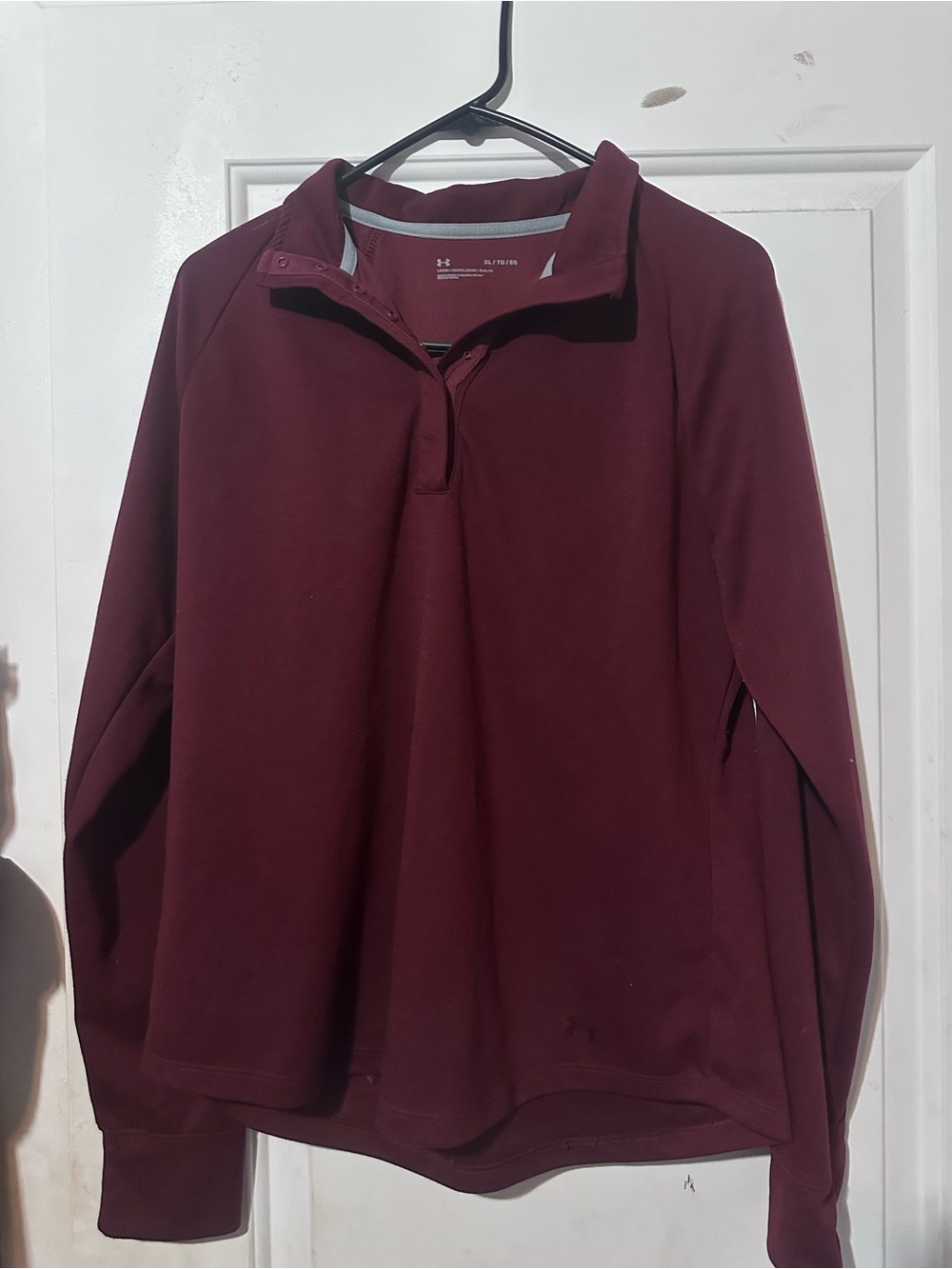 Under Armour Long Sleeve Polo in Burgundy